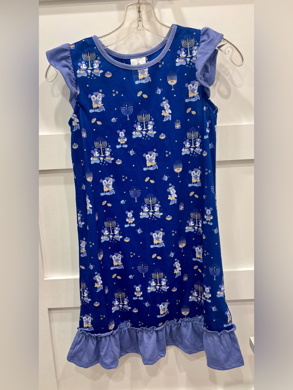 Disney Blue & Light Purple Girls' Nightgown with Hanukkah Print